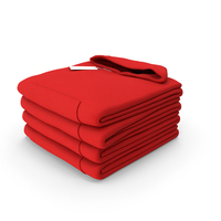 Folded Hooded Sweatshirt 4 Pile Red PNG & PSD Images