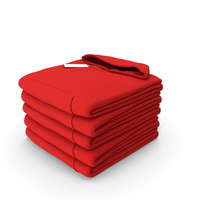 Folded Hooded Sweatshirt 5 Pile Red PNG & PSD Images