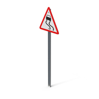 Slippery Road Sign PNG & PSD Images