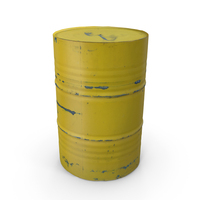 Steel Barrel (Yellow, Used) PNG & PSD Images
