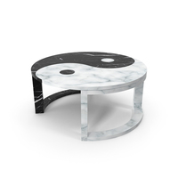 Yin & Amp; Yang Marble Coffee Table PNG & PSD Images