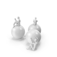 Statues On Spheres PNG & PSD Images