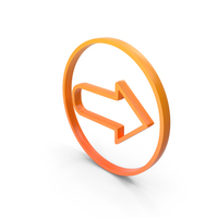 Orange Arrow In Circle PNG & PSD Images