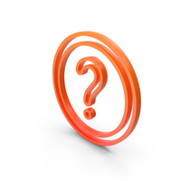 Orange Round Question Mark Symbol PNG & PSD Images