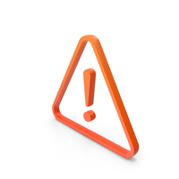 Orange Triangular Warning Icon PNG & PSD Images
