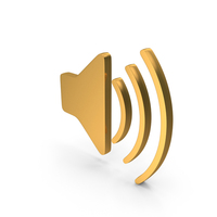Audio High Icon Gold PNG & PSD Images