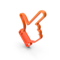 Orange Hand Finger Pointer Icon PNG & PSD Images