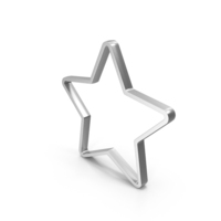 Silver Star Outline Symbol PNG & PSD Images