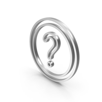 Silver Outline Question Mark Symbol PNG & PSD Images