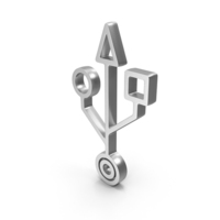 Silver USB Icon PNG & PSD Images