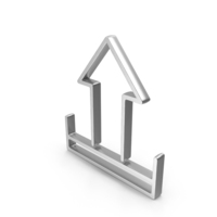 Silver Upload Arrow Symbol PNG & PSD Images