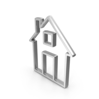 Silver Web Home Icon PNG & PSD Images