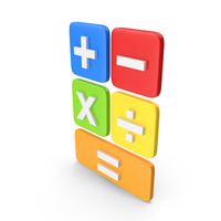Colorful Math Operator Symbols PNG & PSD Images