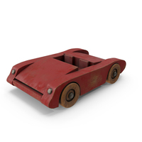 Antique Wooden Painted Toy Sports Car PNG & PSD Images