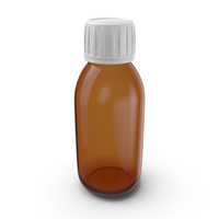 Glass Syrup Bottle 125ml PNG & PSD Images