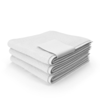 Folded Bath Towels Small Pile White PNG & PSD Images