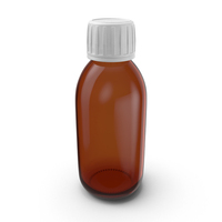 Glass Syrup Bottle 150ml PNG & PSD Images