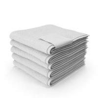 Folded Bath Towels Small 5 Pile White PNG & PSD Images