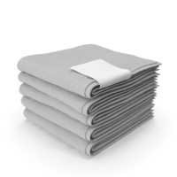 Folded Bath Towels Small 5 Pile Gray PNG & PSD Images