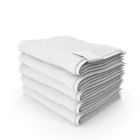 Folded Bath Towels Medium 5 Pile White PNG & PSD Images