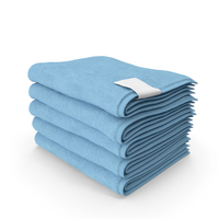 Folded Bath Towels Medium 5 Pile Blue PNG & PSD Images