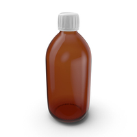 Glass Syrup Bottle 500ml PNG & PSD Images