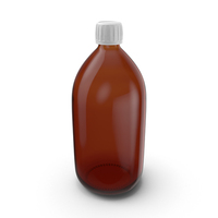 Glass Syrup Bottle 1000ml PNG & PSD Images