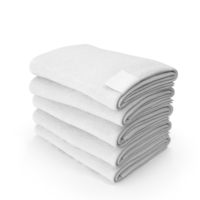Folded Bath Towels Large  Pile White PNG & PSD Images