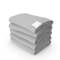 Folded Bath Towels Large 5 Pile Gray PNG & PSD Images
