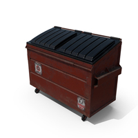 Garbage Dumpster Red PNG & PSD Images