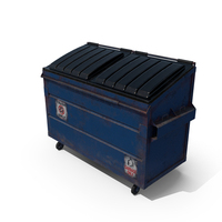 Garbage Dumpster Blue PNG & PSD Images