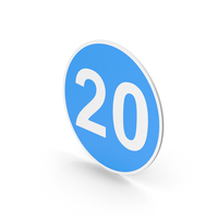 Minimum Speed 20 Road Sign PNG & PSD Images