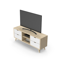 TV Stand Set Wooden PNG & PSD Images