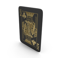 Golden Black Card King of Clubs PNG & PSD Images