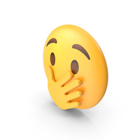 Face With Hand Over Mouth Button Emoji PNG & PSD Images