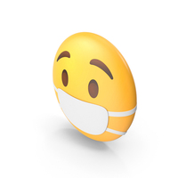 Face With Medical Mask Button Emoji PNG & PSD Images
