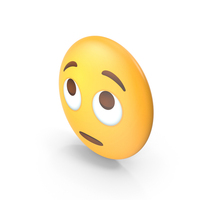 Face With Rolling Eyes Button Emoji PNG & PSD Images