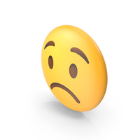 Frowning Face Button Emoji PNG & PSD Images