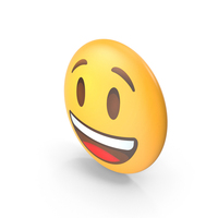Grinning Face With Big Eyes Button Emoji PNG & PSD Images