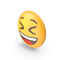 Grinning Squinting Face Button Emoji PNG & PSD Images