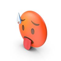 Hot Face Button Emoji PNG & PSD Images