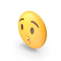 Kissing Face Button Emoji PNG & PSD Images