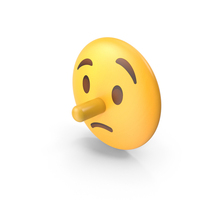 Lying Face Button Emoji PNG & PSD Images