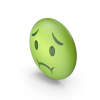 Nauseated Face Button Emoji PNG & PSD Images