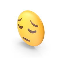 Pensive Face Button Emoji PNG & PSD Images