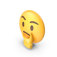 Thinking Face Button Emoji PNG & PSD Images