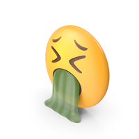 Vomiting Face Button Emoji PNG & PSD Images
