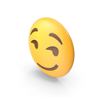 Smirking Face Button Emoji PNG & PSD Images