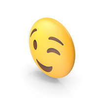 Winking Face Button Emoji PNG & PSD Images