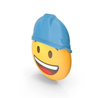 Worker Grinning Face Button Emoji PNG & PSD Images